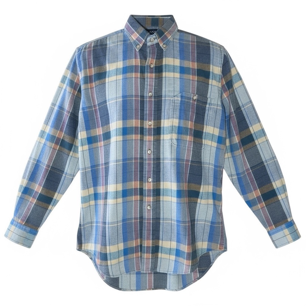 🪵🍂 Vintage GANT Cambridge Plaid Men’s Shirt Multicolor 🪡 Button-Up Long Sleeve